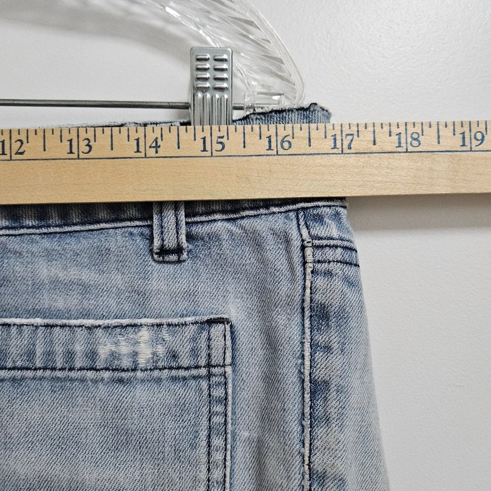 Y2K American Eagle Cargo 4 Pocket Shorts Womens 8 Low Rise‎ Button Fly Distress